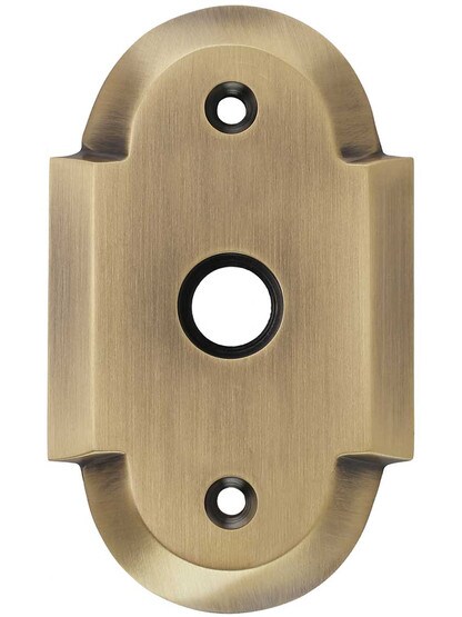 Arched Forged-Brass Rosette in Antique Brass.